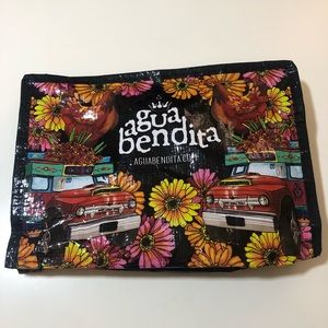 Agua Bendita Make Up Travel Bikini Clutch Bag Floral Car Plastic Zipper